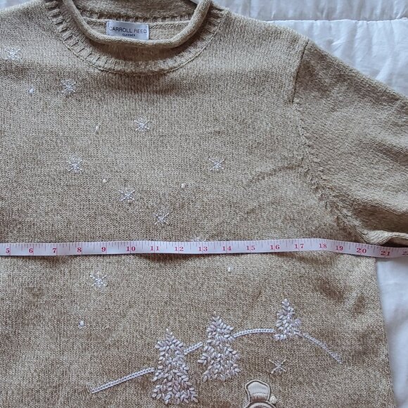 Carroll Reed Women's Vintage Christmas Sweater Snowman Size Medium - Picture 4 of 9